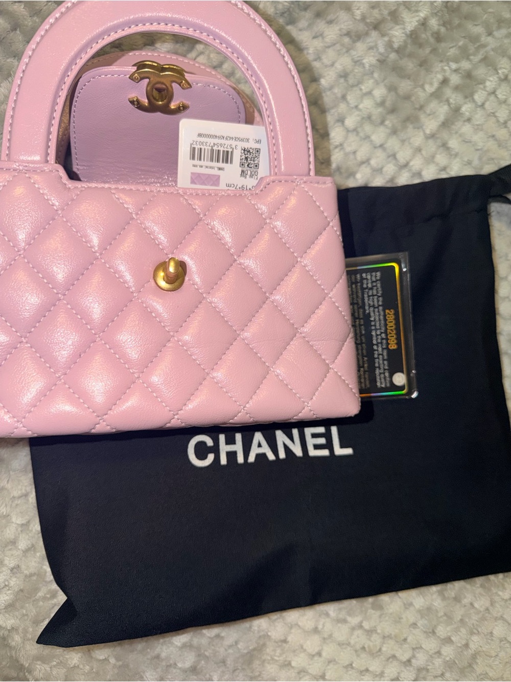 Pink Quilted Mini Top-Handle Bag